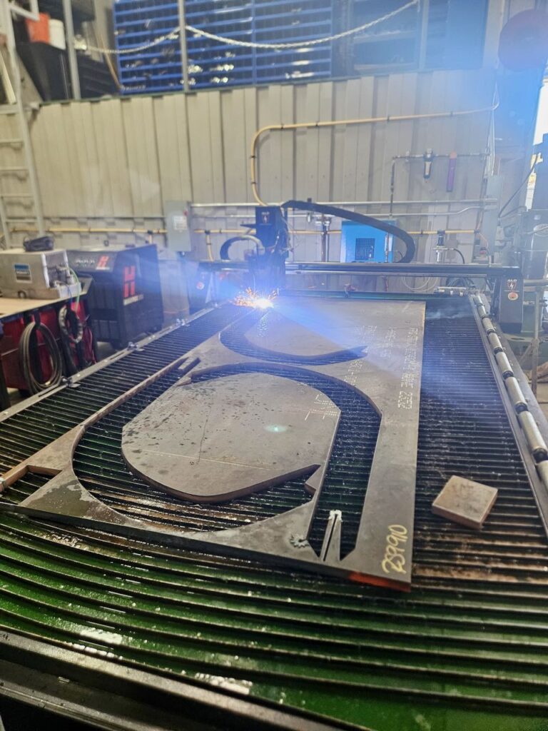 J&M  utilized advanced technology for welding including robotic CNC welding equipment to complete fabrication projects.